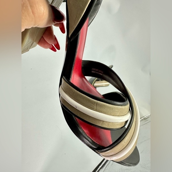 Charles Jourdan Paris tan slingback chunky heel size 9 - Picture 10 of 15